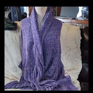 No Label Purple Knit Wrap